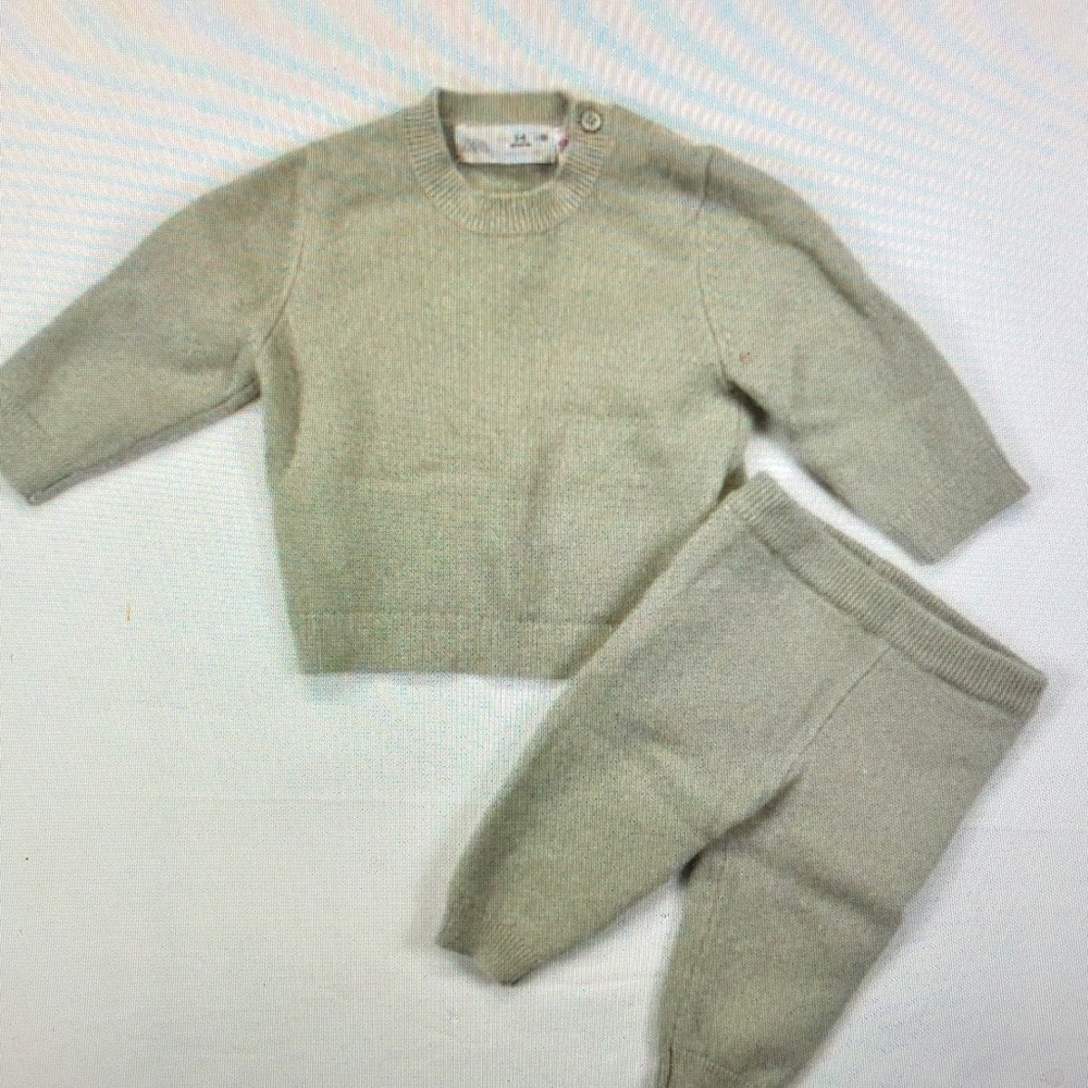 Cozy Knit Baby Sweater and Pants Set